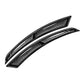Two-piece wheel arch anti-scratch strip stickers with dark carbon-fiber style inserts and black frame