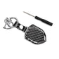 Carbon Fiber Pattern Car Keychain Metal Key Ring
