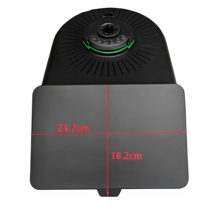 Black silicone screen cover with visible size guide measurements