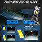 LED headlight bulb with multiple LED chips and aluminum heat sink fins