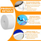 White protective racket frame tape roll, tightly wound with inner core.