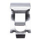 Silver metal turbocharger actuator retaining clip with rectangular frame