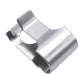 Metal turbocharger actuator retaining clip, angled view with spring tabs