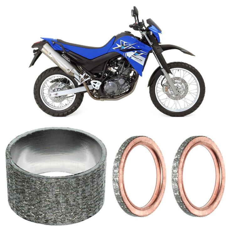 Exhaust gasket sleeve with two copper O-rings and matching sealing rings