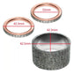 Exhaust gasket with copper sealing rings and diameter measurements (32–42.5 mm)