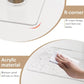 Clear acrylic R-corner shelf with smooth rounded edge and hand touch