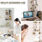Wall-mounted acrylic corner shelf with kitchen storage jars and bottles