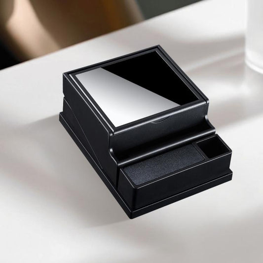 Vintage Style 40-Count Automatic Cigarette Box with Built-in Lighter Slot