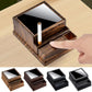 Vintage Style 40-Count Automatic Cigarette Box with Built-in Lighter Slot