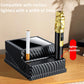 Vintage Style 40-Count Automatic Cigarette Box with Built-in Lighter Slot