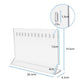Clear acrylic lure display stand with dimensions shown: 20.3cm x 14.5cm x 12cm