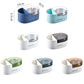 Wall-mounted stainless ashtray with lid, multiple color options and size diagram