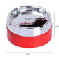 Rotating Sealed Ashtray with Lid Windproof Electroplated Finish Desktop Ashtray