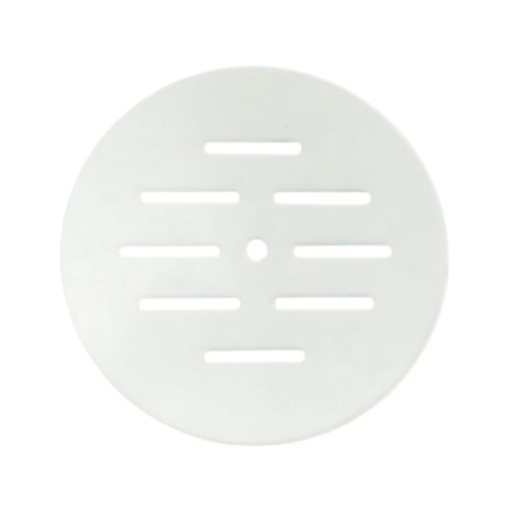 Perforated circular acrylic fish tank anti-jump cover, white plate with long slots
