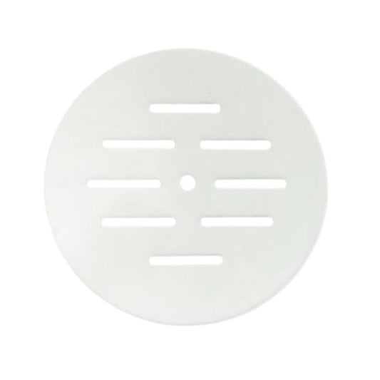 Perforated circular acrylic fish tank anti-jump cover, white plate with long slots