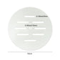 Circular perforated acrylic anti-jump cover, 19cm diameter with centered hole