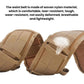Beige tactical waist bag belt with woven nylon texture and reinforced webbing panels