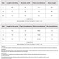 Size chart table for fleece-lined pants with L, XL, XXL measurements for length and waist