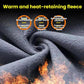 Gray fleece-lined interior fabric close-up with warm, plush texture