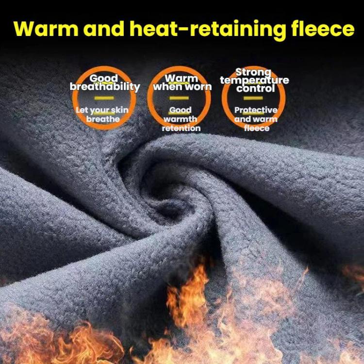 Gray fleece-lined interior fabric close-up with warm, plush texture