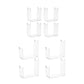 Set of clear acrylic antler stands with curved top grips and open rectangular base