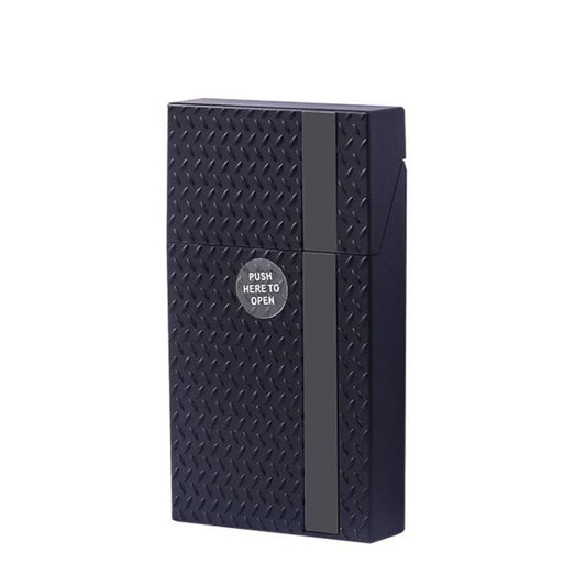 Elegant Vertical Stripe Cigarette Case 20-Count Moisture-Proof Slim Cigarette Holder