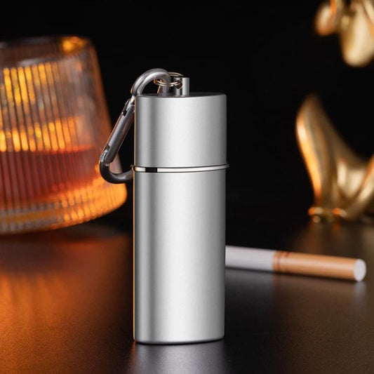 Portable Pocket Ashtray Slide-Out Drawer Mini Metal Lined Leak-Proof Ash Container for Outdoor, Car, Travel