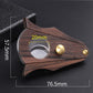 Wood cigar scissors with stainless cutter ring and gold-toned round accents