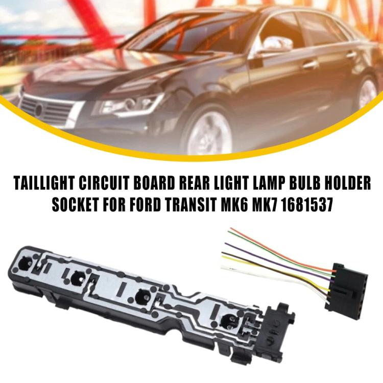 Taillight circuit board and wiring harness with connector plug and wire leads