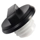 Black fuel tank cap with white inner insert and sealing ring