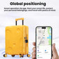TSA combination luggage lock with steel cable loop and key-finder tag beside smartphone