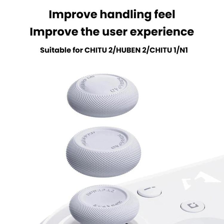 Light grey anti-slip joystick cap with textured grip, designed for controller tops
