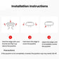 Joystick cap installation instructions graphic with step-by-step coverage icons