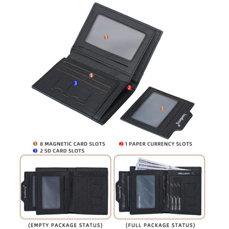 Baellerry D3152 Men Compact Wallet Business Casual Multi-Card Holder