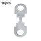 Automotive bolt-down flat fuse link, stamped 40A, silver metal with two mounting holes