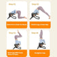 Foldable yoga inversion bench step guide graphic showing bench setup positions