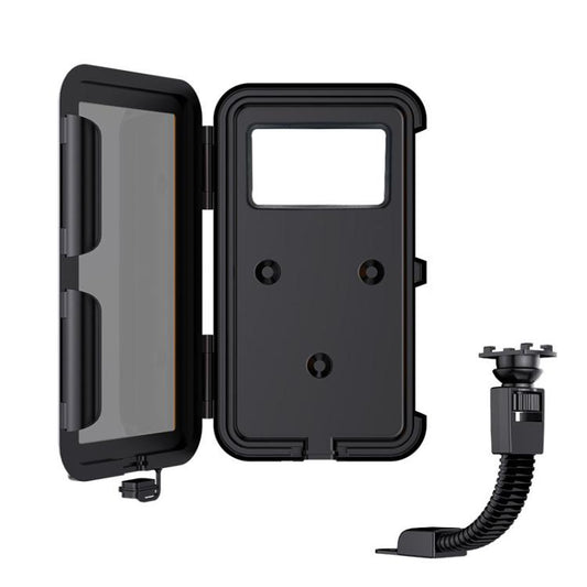 Fully Enclosed Waterproof Touchscreen-compatible Bicycle Motorcycle Phone Holder, Rearview Mirror Mount 6.7 inches, Handlebar Mount 6.7 inches, Rearview Mirror Mount 7.4 inches, Handlebar Mount 7.4 inches