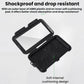 Waterproof phone holder case opened, showing inner cushioning and mounting base