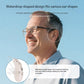 BTE hearing aids worn on an ear, with white behind-the-ear devices