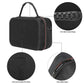 Dark blue EVA hard shell case with textured grip handle and smooth zipper