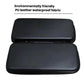 Black PU leather double-top hard case with padded lid and zipper