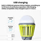 Green mosquito lamp with USB charging port and dome top