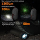 Green LED emergency flashlight with front light head for handheld use