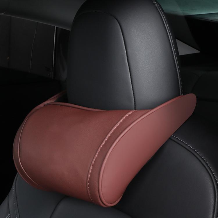 For Tesla Model 3/X/S Leather Seat Neck Pillow