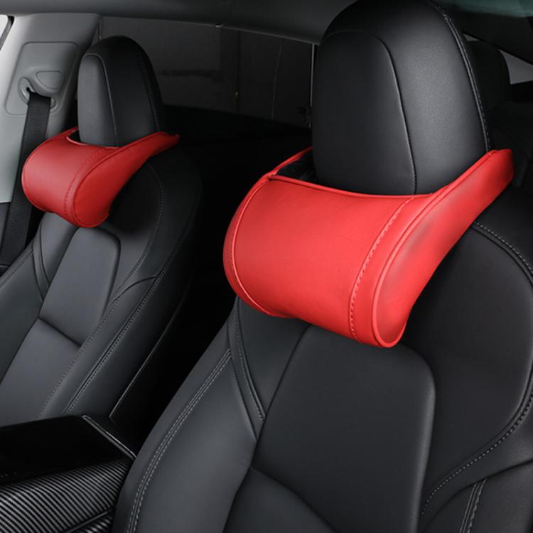 For Tesla Model 3/X/S Leather Seat Neck Pillow