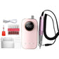 Pink nail file remover and nail drill with handheld handpiece, corded brush attachment