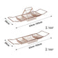 Rose gold extendable bathtub caddy shelf with tablet holder and side stand