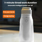 Portable bidet sprayer body with single power button and nozzle tip, white