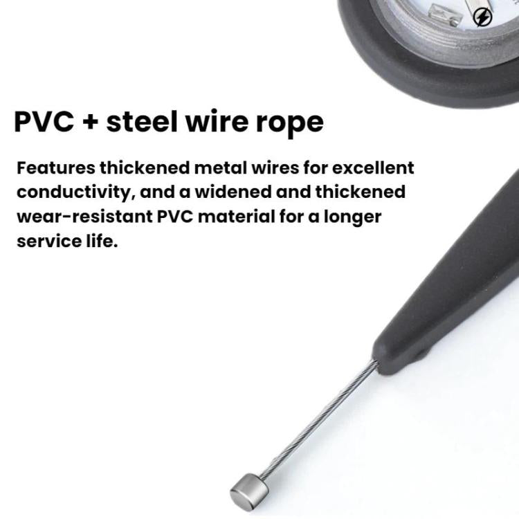 Exhaust grounding anti-static strap with PVC body and steel wire rope connector