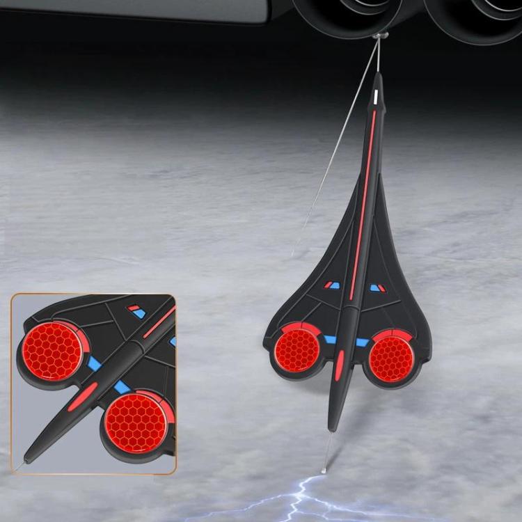 Reflective grounding exhaust anti-static strap with three red reflector pads